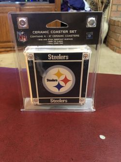 Pittsburgh Steelers ceramic coaster set