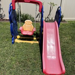 Small Kids Slide And Swing Set