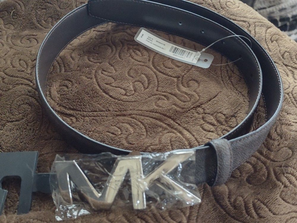 Men's Size 34 Michael Kors Brown Leather Belt