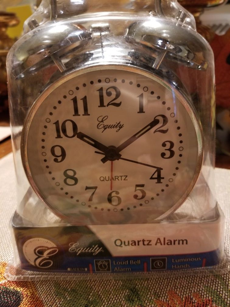 NEW Equity Quartz Twin Bell Alarm Clock