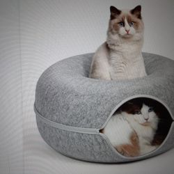 Cat Tunnel Bed With Ventilated Window Indoor