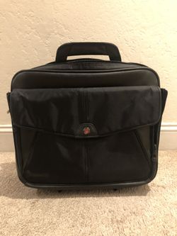 Rolling Laptop Case Bag For Business / Documents & Notebooks Carrier , Black