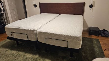 Split King Adjustable Bed Base with Mattresses