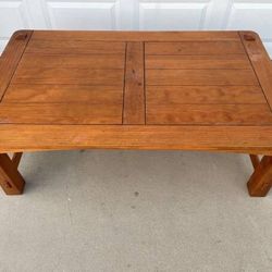 Large Wooden Coffee Table 