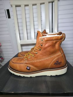 Thorogood 6″ Tobacco Moc Soft Toe Wedge Sole Men's Size 11 EE READ DESCRIPTION