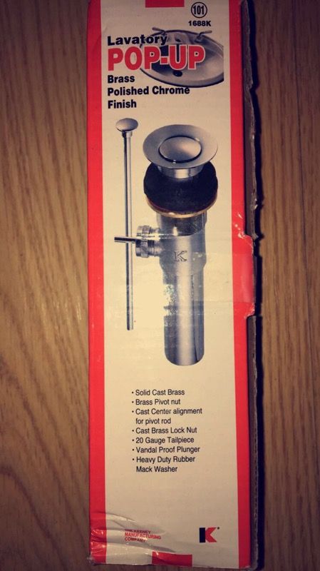 Pop up sink rod