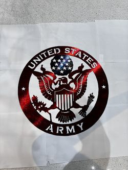 Army Metal Sign 16x16 18 Gauge Steel Wall Decor
