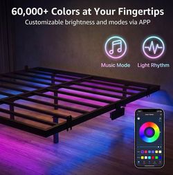 Floating bed frame