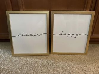 Framed “choose happy” Artwork