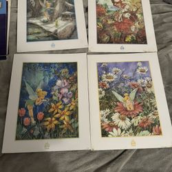 Disney licensed Tinkerbell 4 Seasons Lithographs