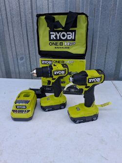 Ryobi 18v HP compact brushless 2 tool combo kit