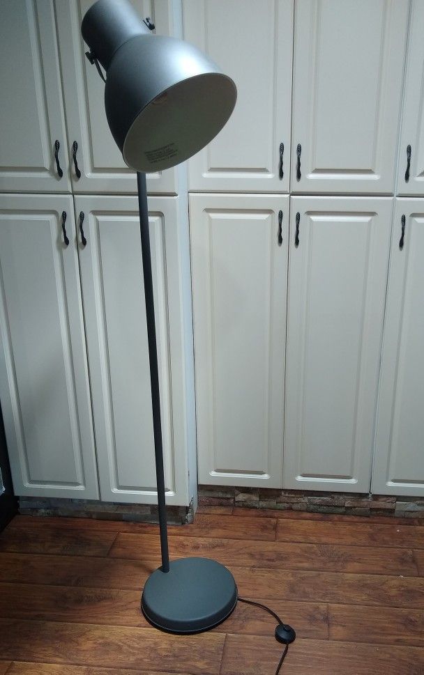 Industrial Style, Taupe, Metal, Floor Lamp. Top Swivels  AVAILABLE  I Will Remove Post Once It Sells So Please Don't Ask.  Respond With A Meet-up Time