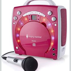 Singing Machine SML-283P CDG Karaoke Player • Pink 💖• Includes Microphone + Power Adapter