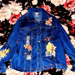 Y2K Embroidered Denim Jacket 
