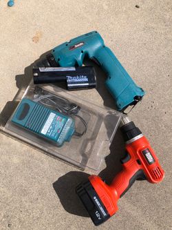 Dos drills makita cargador nuevo used drills