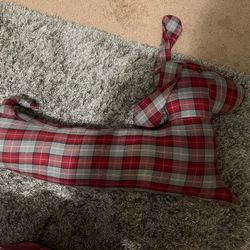 3 ft long plaid dog for door stopper or to keep cold air out 