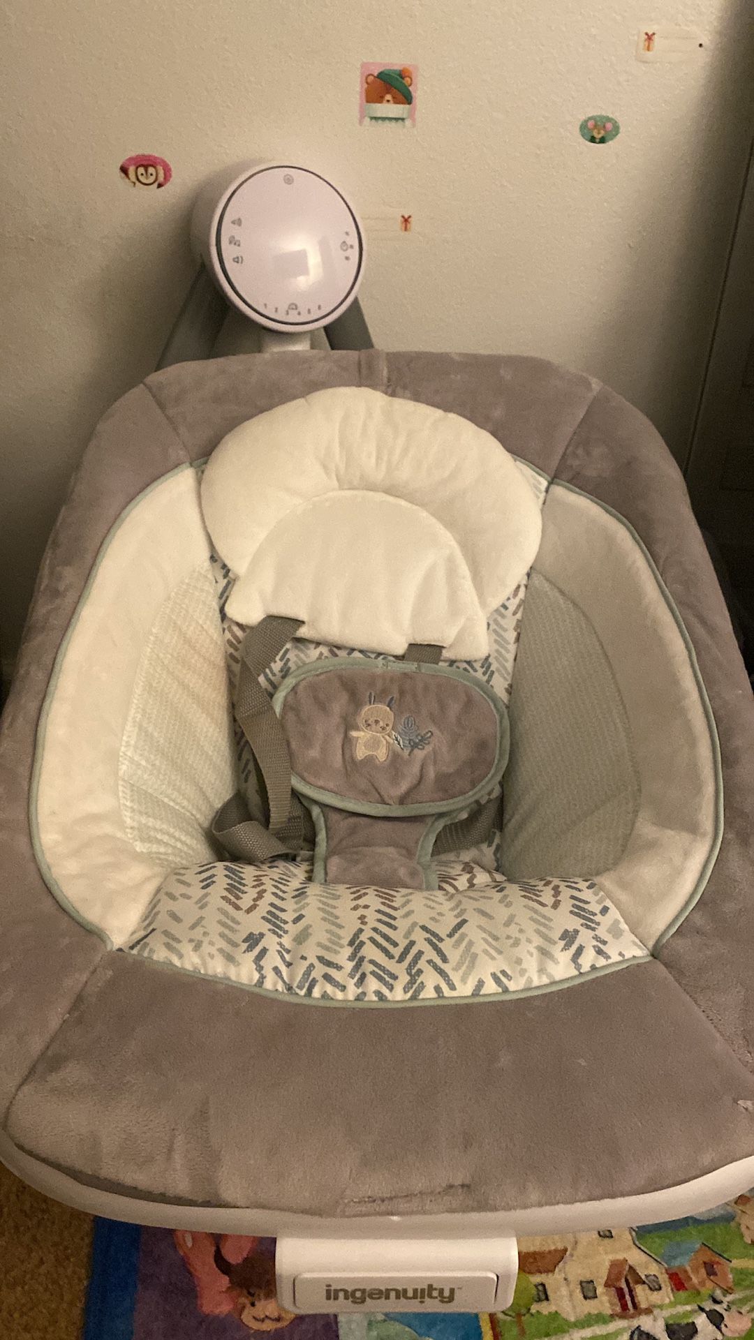 Ingenuity Anyway Sway Vibrating Portable Infant Baby Swing , Blue