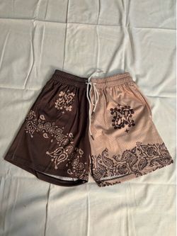 Two-Tone Paisley Mesh Shorts – Brand New | Multiple Sizes