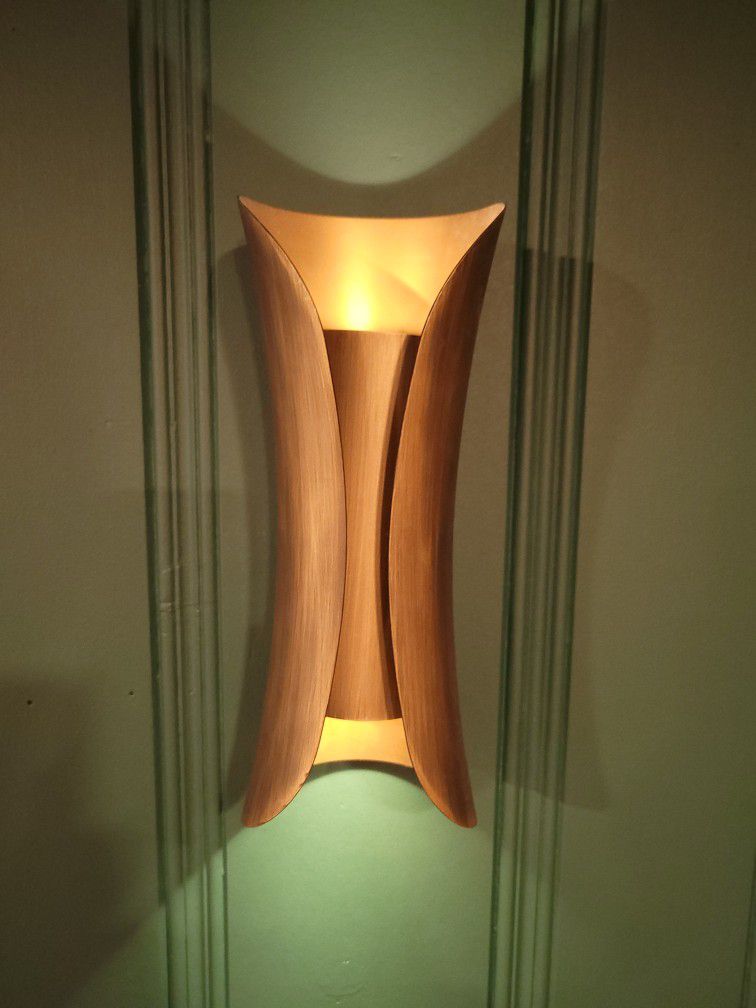  Modern Wall Sconces 2-Light Vintage Brushed Brass Wall Lamps