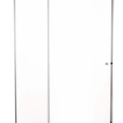 38 in. W × 70 in. H Round Sliding Framed Corner Shower Enclosure in Chrome