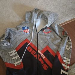 CHICAGO BEARS ZIP UP JACKET MEDIUM 