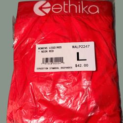 BRAND NEW Ethika Womens Leggings Neon Red Size L