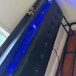 Bed Frame And Head Rest With Built In LED Lights