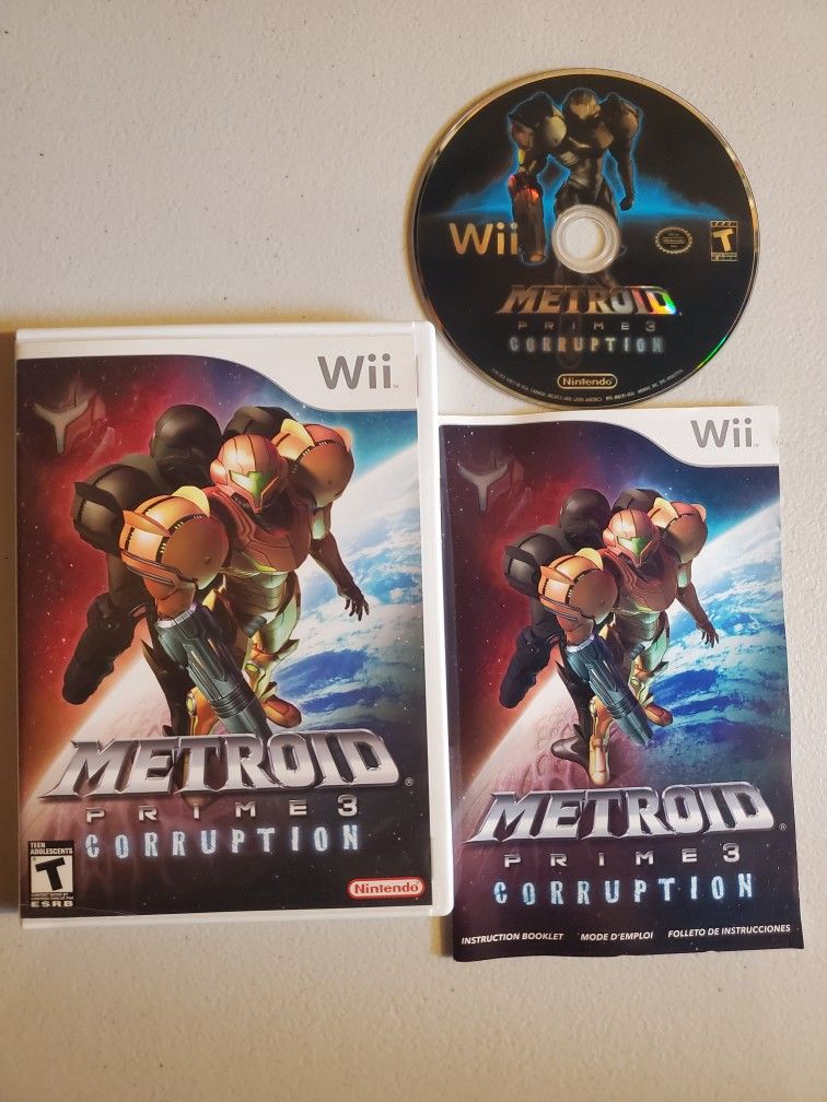 Metroid Prime Corruption Nintendo wii video game system