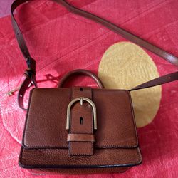 Fossil Brown Genuine Leather  Bag 
