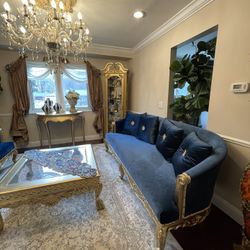 Very  Beautiful gorgeous living room set 2 sofa And coffee table includes a Console Custom made
