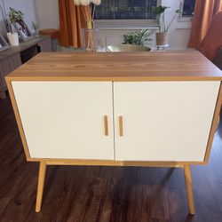 Mid Century Modern Record Player Cabinet 