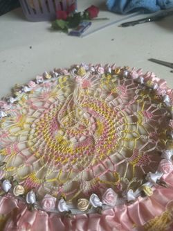 Crochet wall piece
