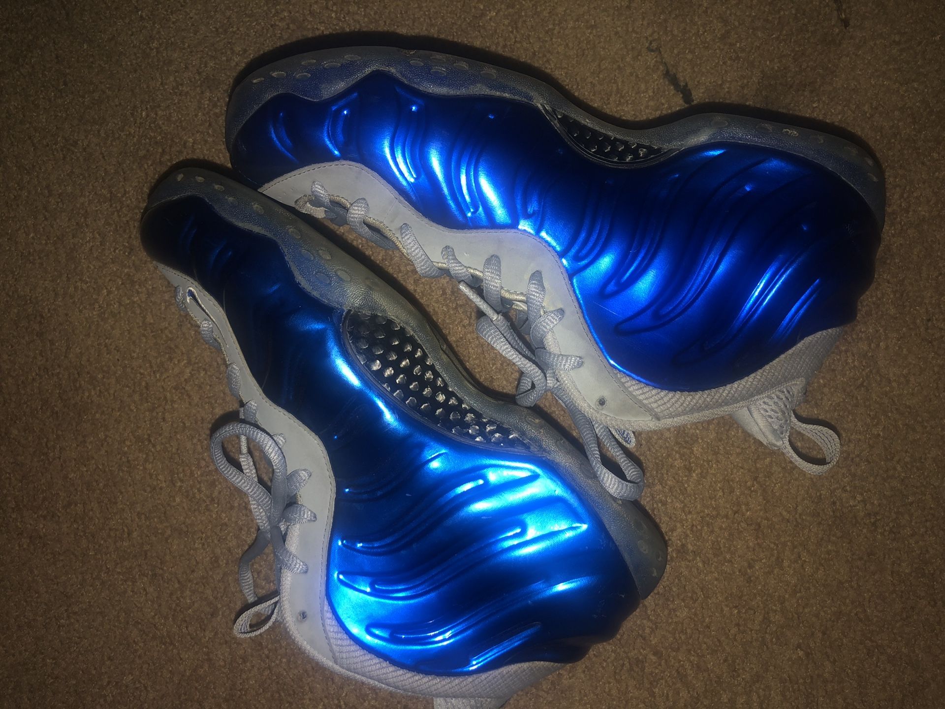 Foamposite Size 8.5 men Royal Blue Gray 100$