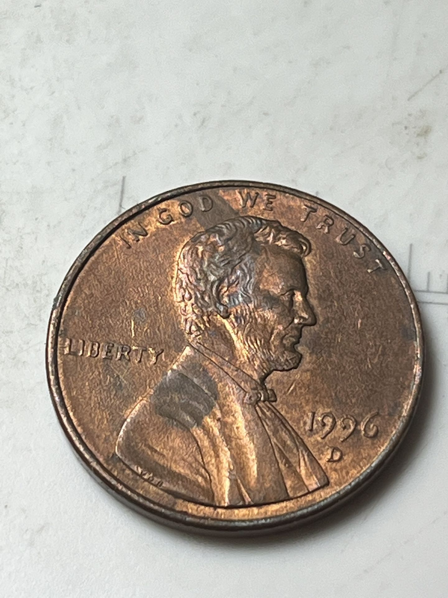 1996 D Penny Doubles 3 Penny