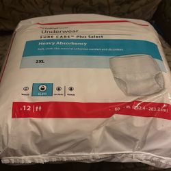 2xL Heavy Absorbency Adult Underwear 