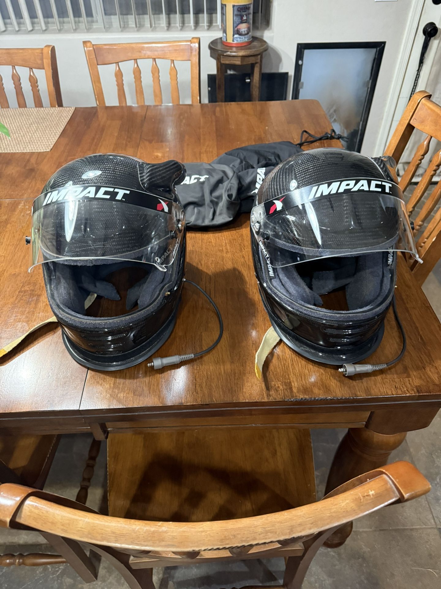 2 Impact Carbon Fiber Helmets