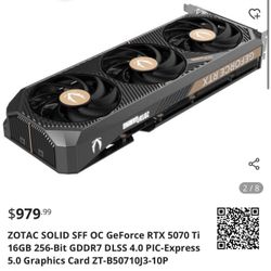 Brand New Nvidia RTX 5070ti 16gb 
