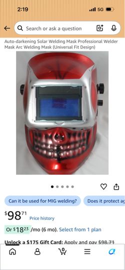 Auto-Darkening Solar Welding Helmet Skull Design