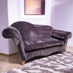 Rad 90’s Purple Velvet Loveseat Z Gallery