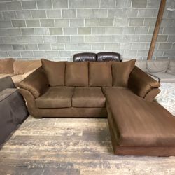 Reversible Brown L Shaped Sectional Couch “WE DELIVER”