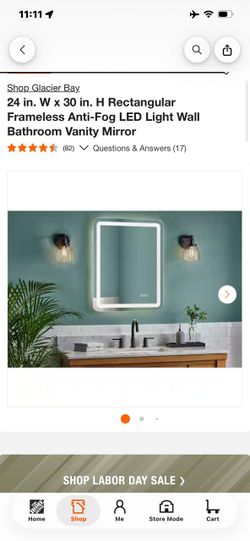 Glacier Bay 24x30 Anti-Fog LED Vanity Mirror