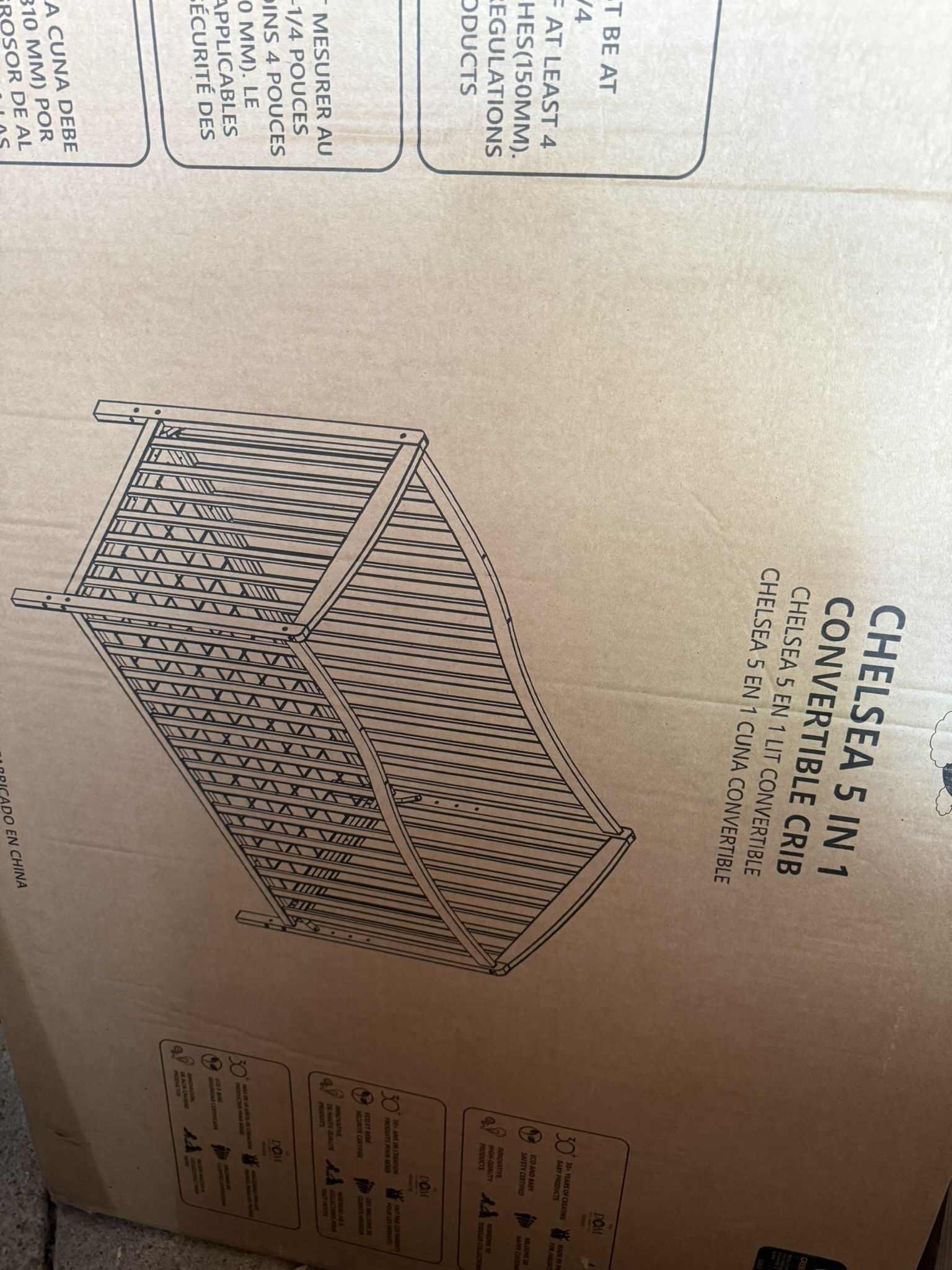 Brand New Convertible Crib With Mattress