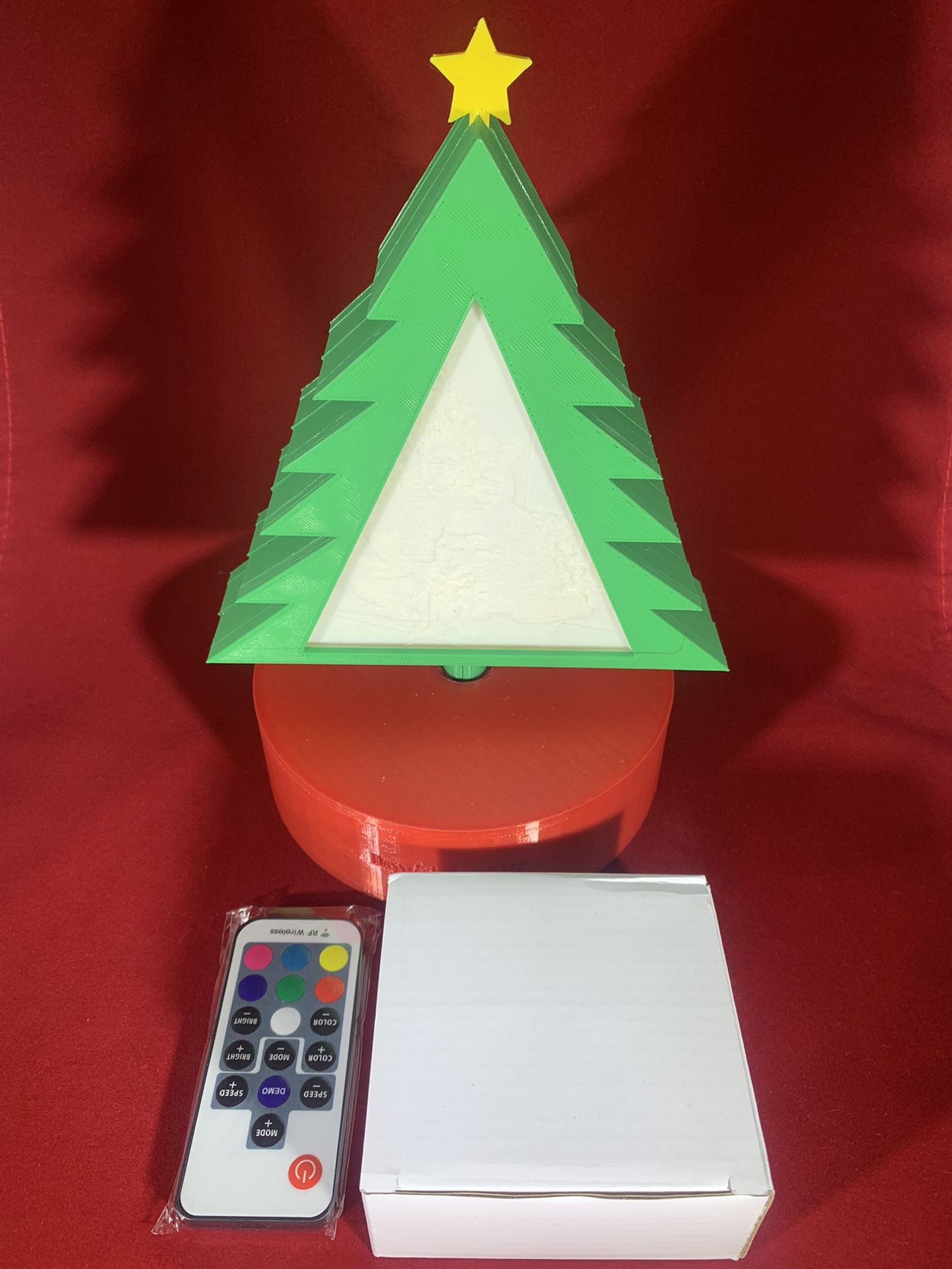 Custom Made to Order Christmas tree Lithophane.