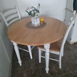 Farmhouse Kitchen Table With Two Chairs $100