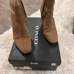 COACH Suede Booties Size 7