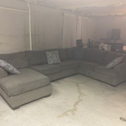 Grey Large Corner Couch 