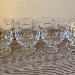 Set of 8 Glass Dessert Bowls
