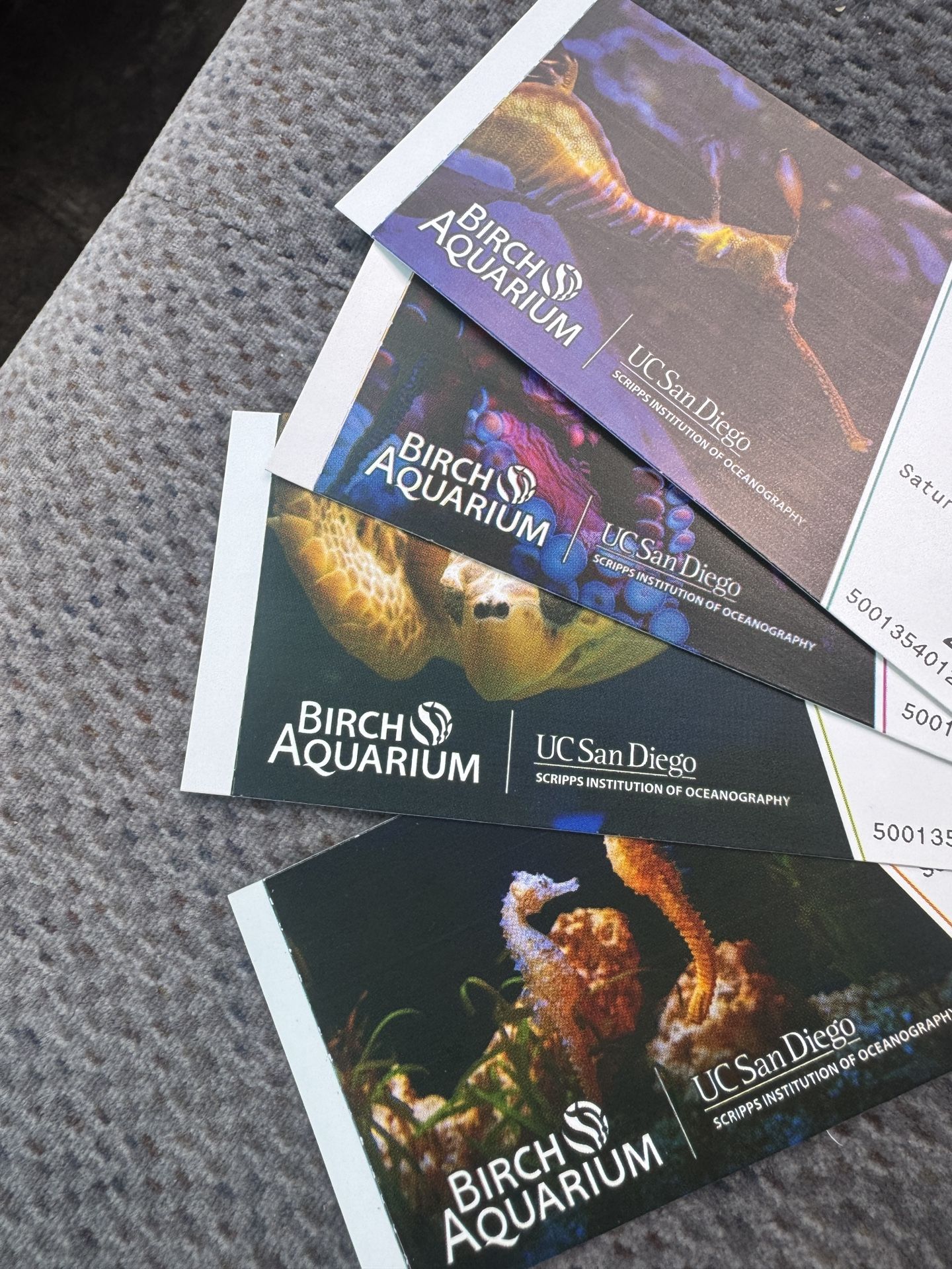 4 Birch Aquarium Tickets 11/8
