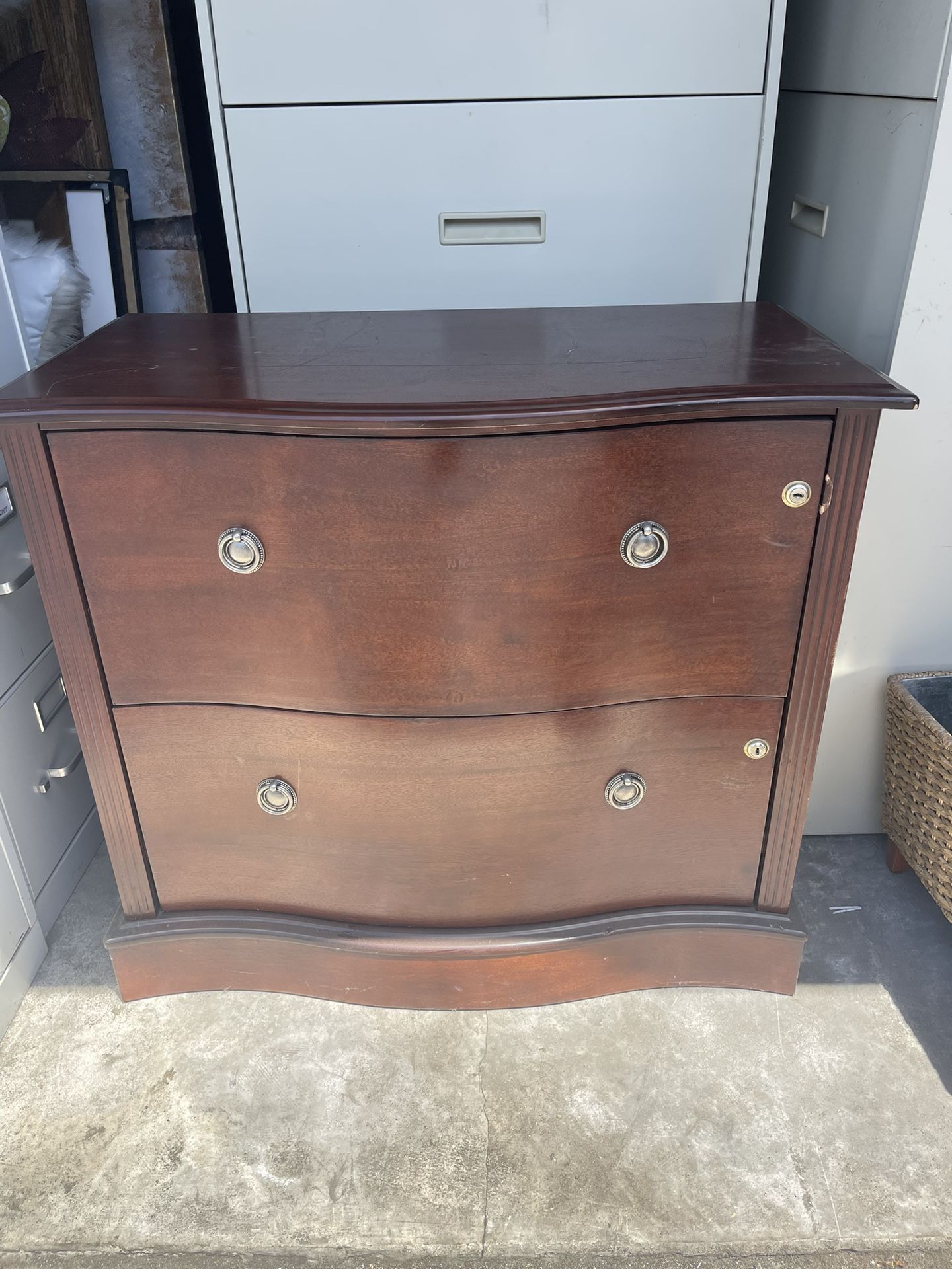 Wood File Cabinet