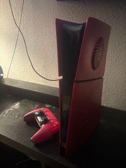 PS5 Slim Console with DualSense Controller Red 1TB